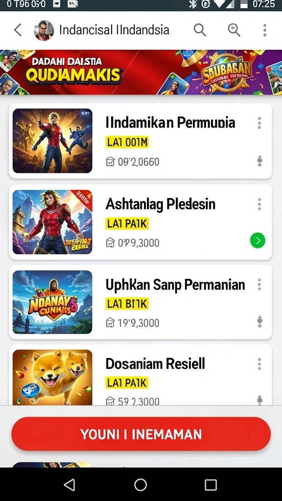 mami188 - Screenshot menunjukkan pilihan permainan slot yang beragam.
